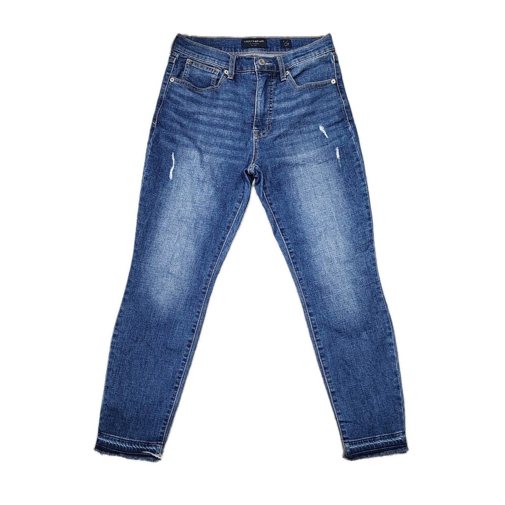 Lucky Brand Bridgette Ankle Skinny Stretch High Rise  Perfectly Broken 6/28 A